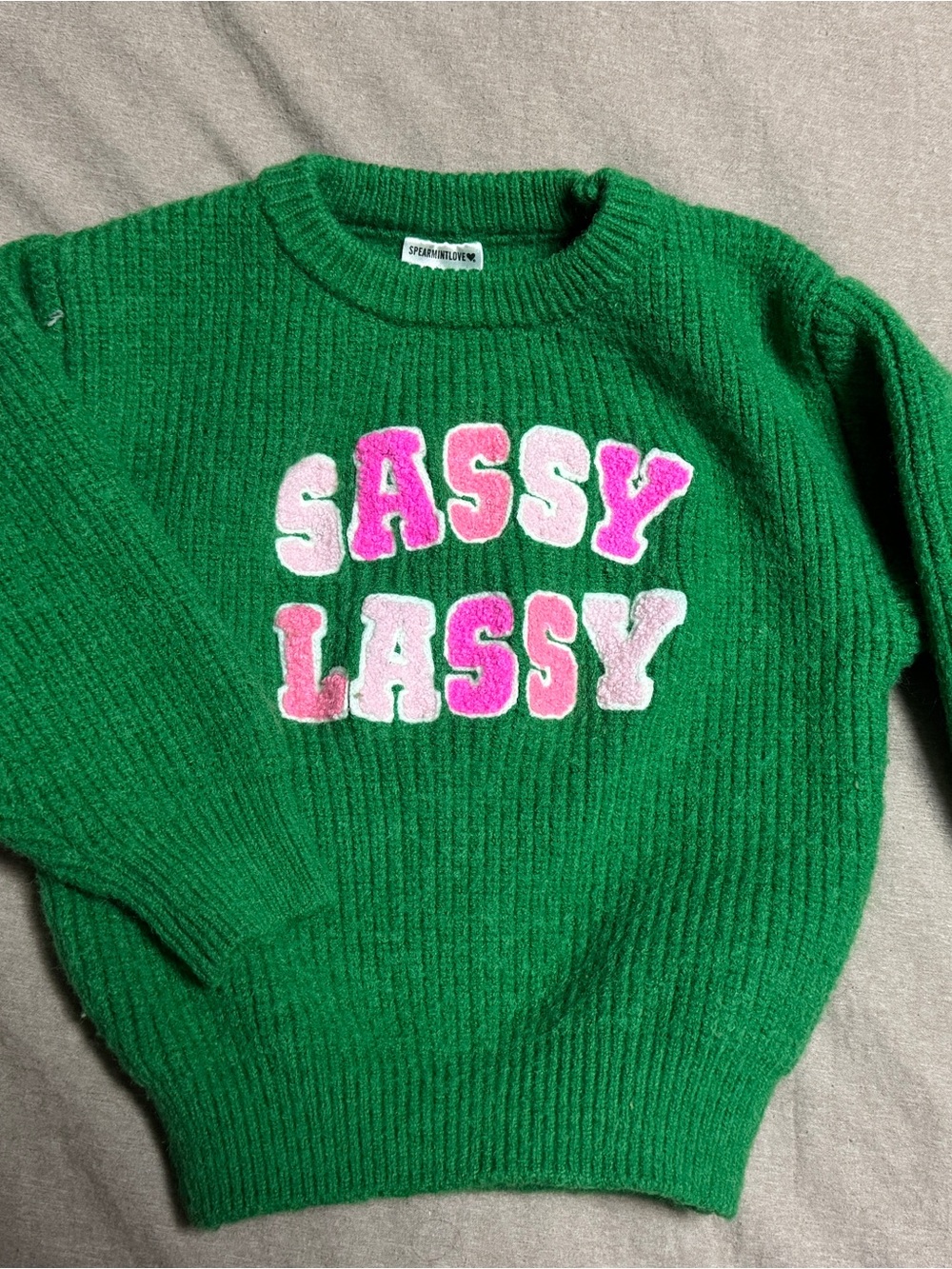 Sassy Lassy Green Crewneck Sweater